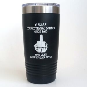 20oz Insulated Black Stainless Steel Mug With  Lid